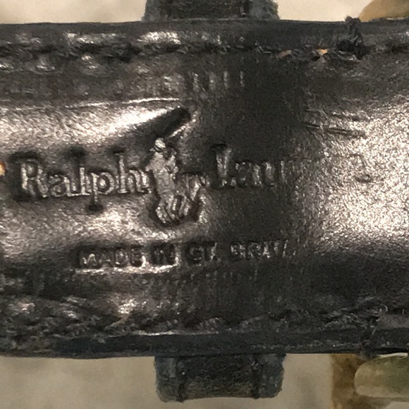 Ralph Lauren Nautical Braided Belt Navy Blue and White Womens Size 28/29 Leather - Picture 6 of 6